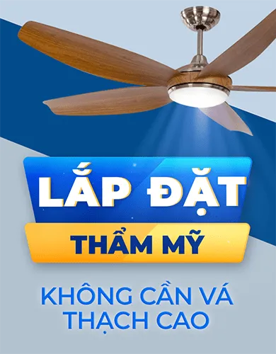 Lắp đặt thẩm mỹ không cần vá trần thạch cao